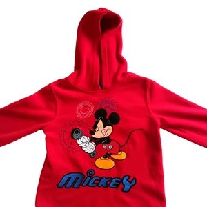 Disney Toddler Boys "Mechanic Mickey" L/S Lightweight Fleece Pullover w/ Hood